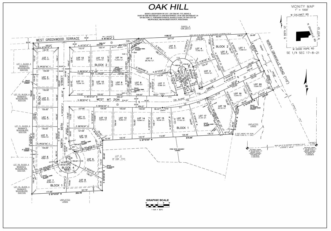 Oak Hill Subdivision - CJ Engineering Plat